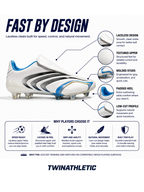 Laceless Soccer Cleats with Molded Traction Studs