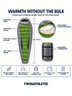 Hybrid Insulated Sleeping Bag for Hiking