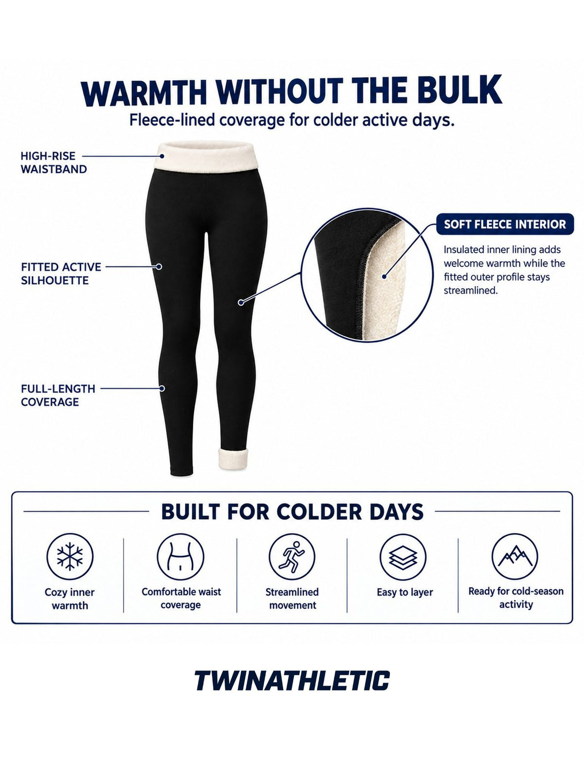 Women's Fleece-Lined Cold-Weather Leggings