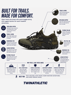 Open-Mesh Trail Shoes with Toggle Lacing and Rugged Tread