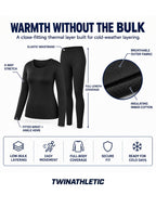Women's Lightweight Thermal Base Layer Set with Four-Way Stretch
