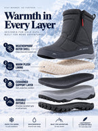 Mid-Height Snow Boots with Side-Zip Entry