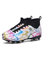 Soccer Cleats with Knit Collar and Textured Upper