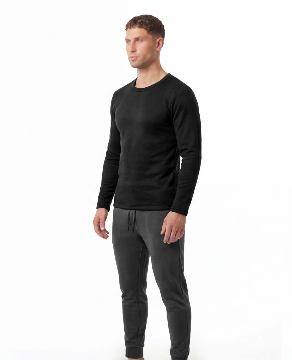 Fleece-Lined Thermal Crewneck Base Layer Shirts 3-Pack
