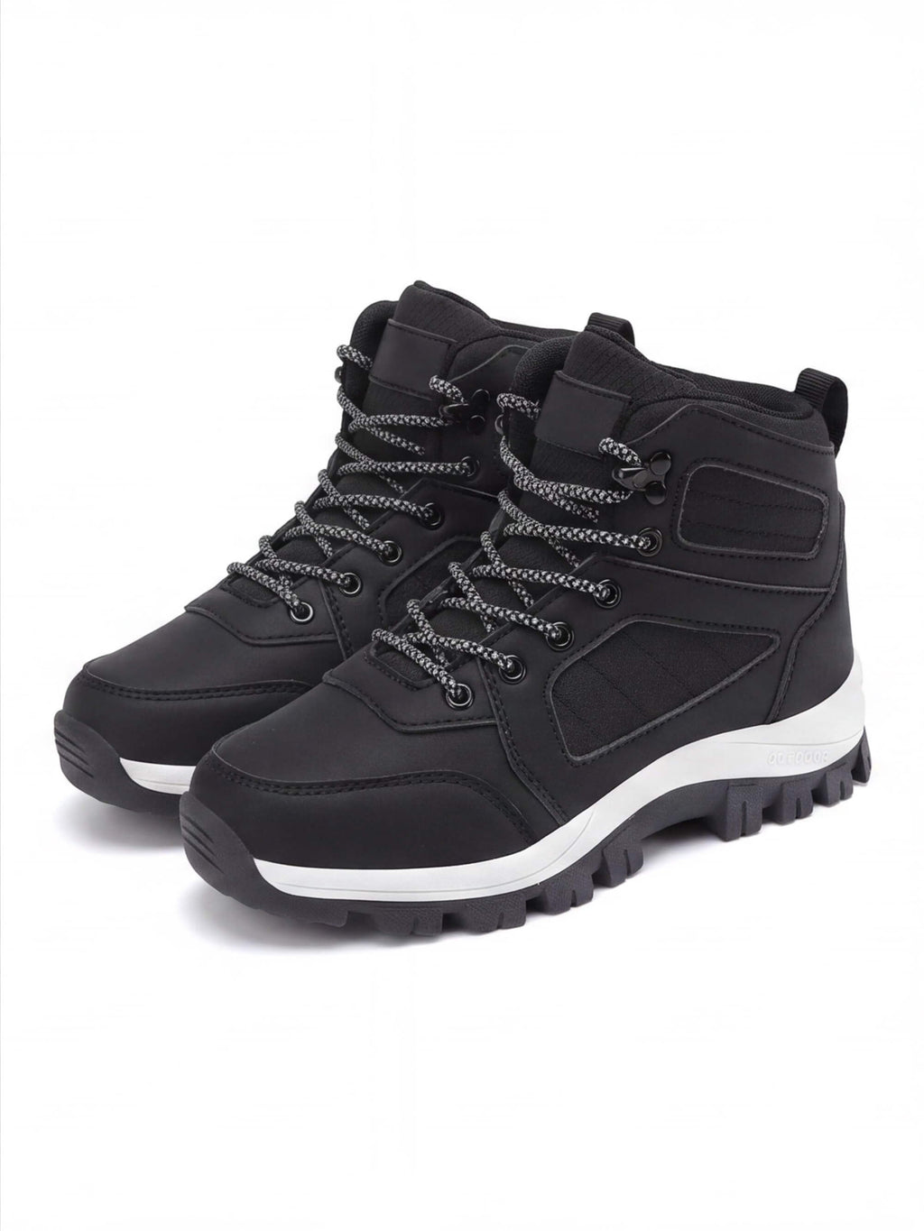 Mid-Cut Hiking Shoes with Mesh Panels and Lugged Sole