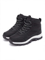 Mid-Cut Hiking Shoes with Mesh Panels and Lugged Sole