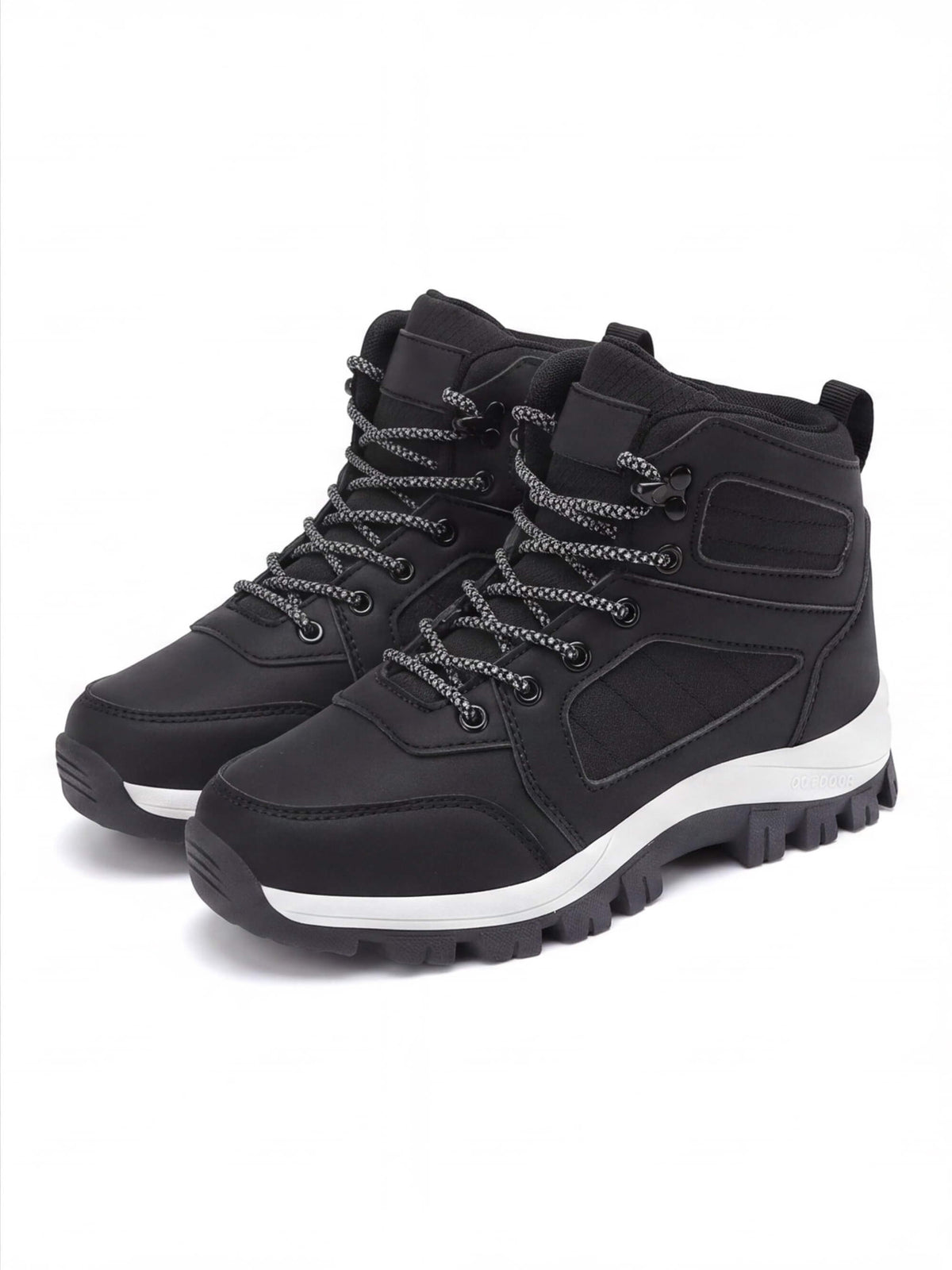 Mid-Cut Hiking Shoes with Mesh Panels and Lugged Sole