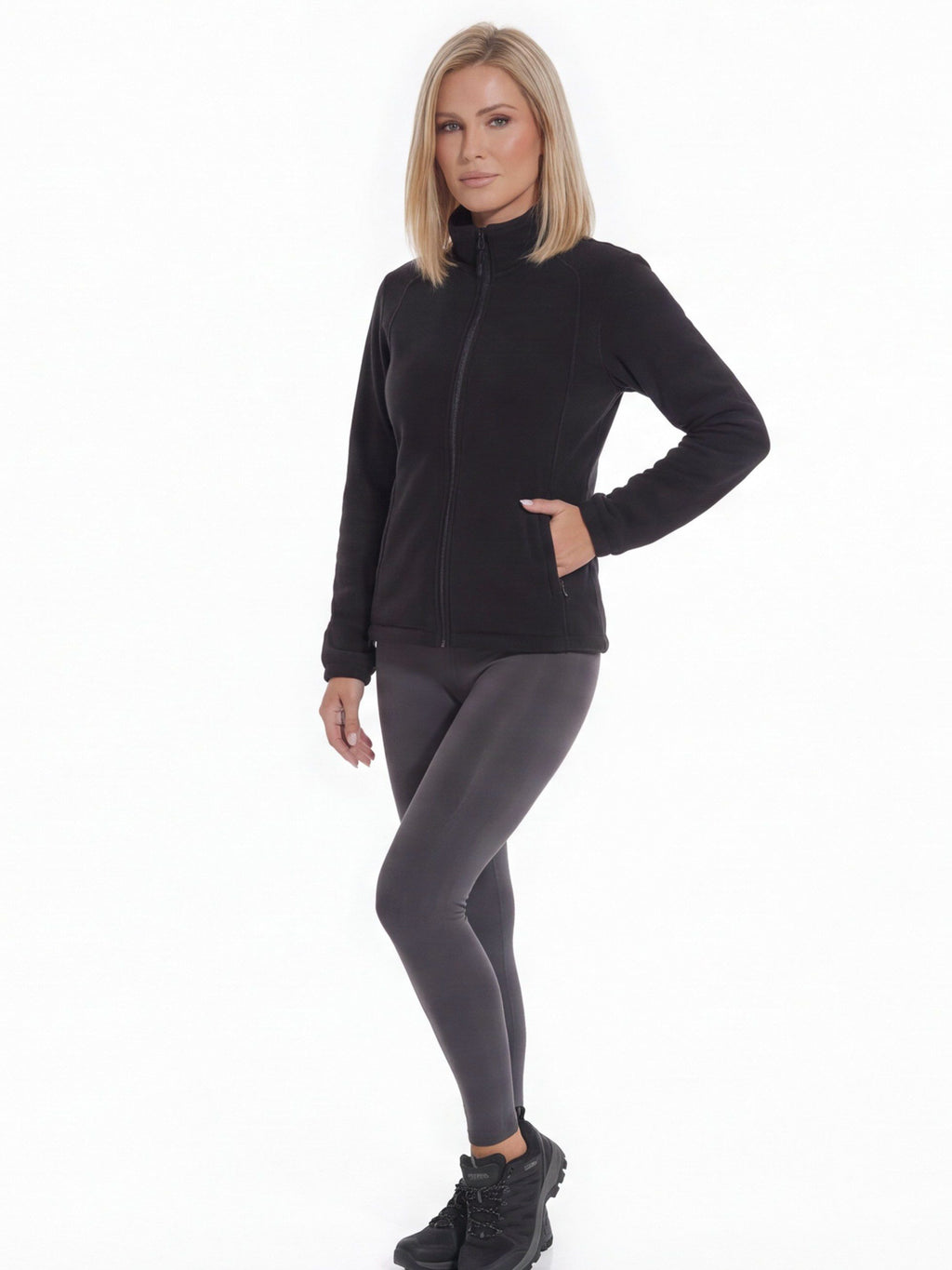 Women's Thick Full-Zip Fleece Hiking Jacket