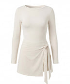 Women’s Long Sleeve Tennis Dress with Built-In Shorts