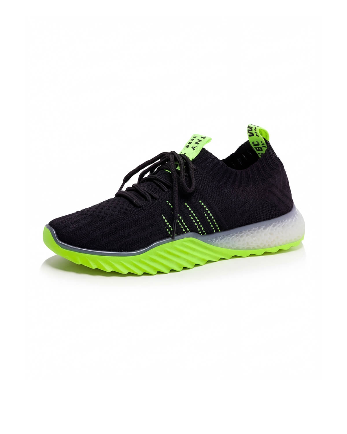 Gym Training Sneakers with Knit Upper and Cushioned Sole