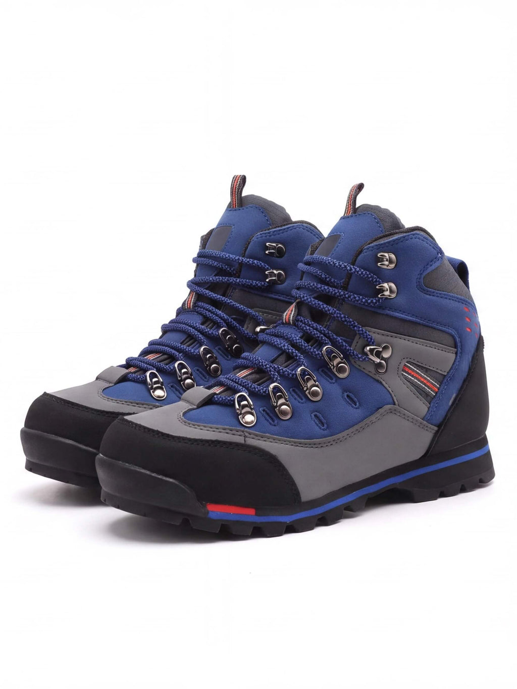Protective Hiking Boots with Wraparound Rand and Hook Lacing