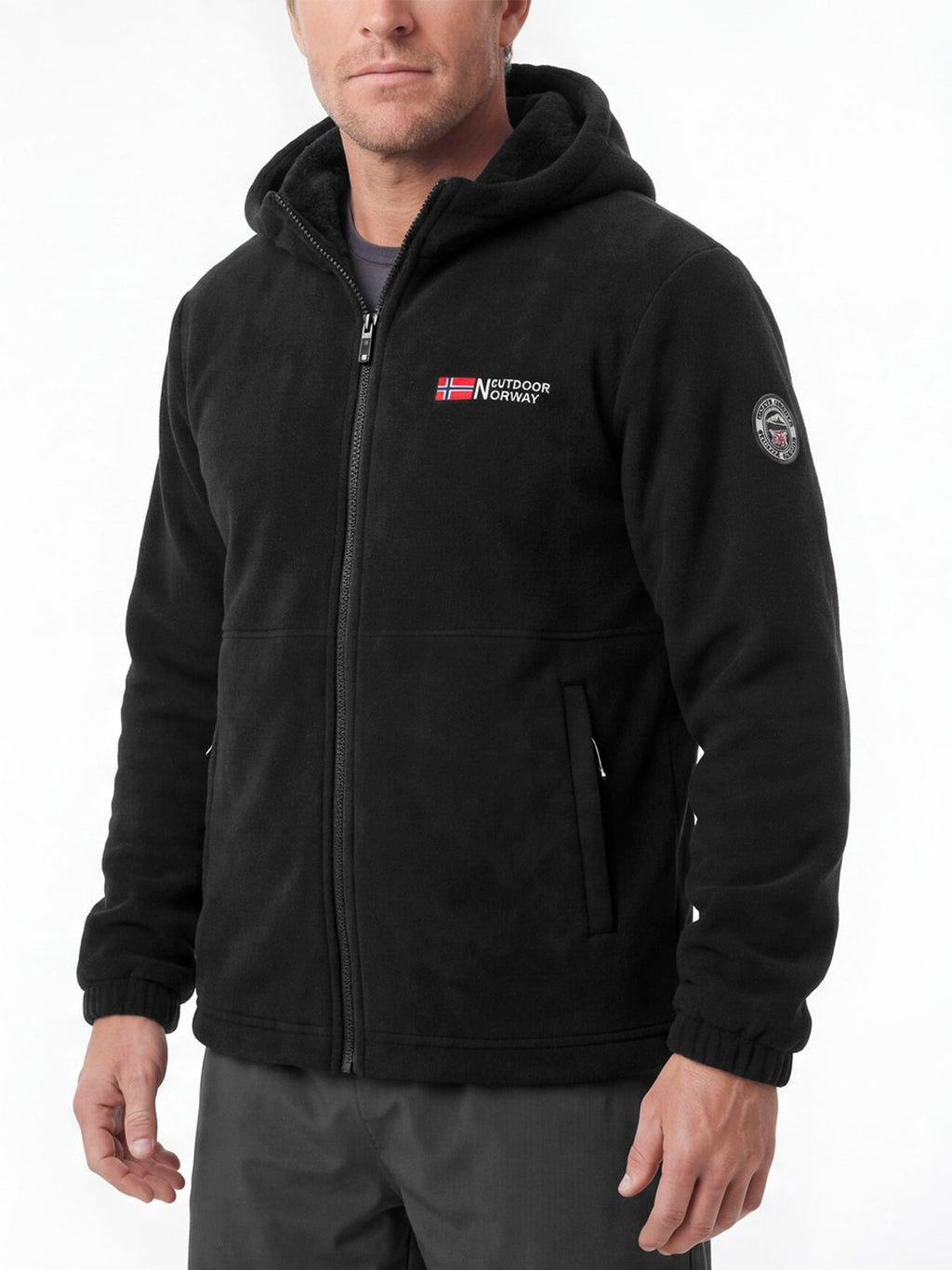 Full-Zip Hooded Fleece Jacket
