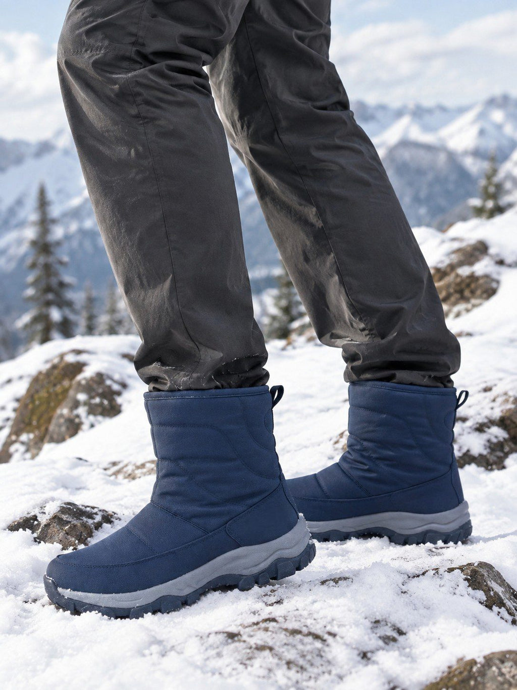 Insulated Side-Zip Winter Hiking Boots