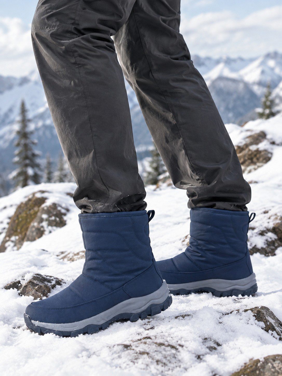 Insulated Side-Zip Winter Hiking Boots