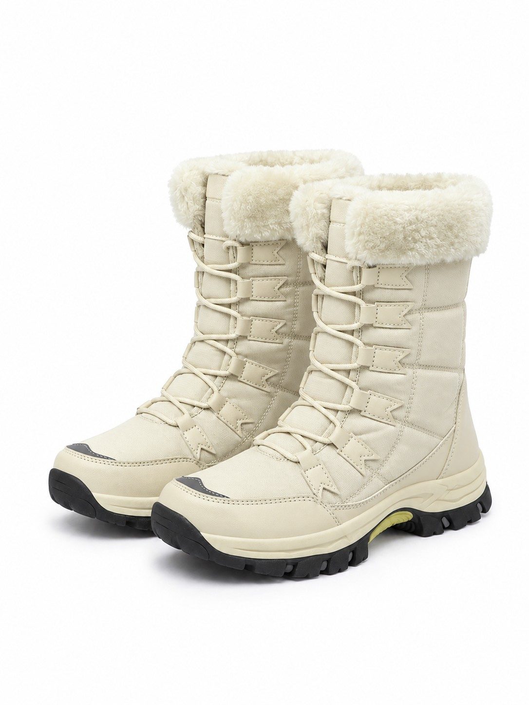 Women's Fleece-Lined Lace-Up Winter Snow Boots