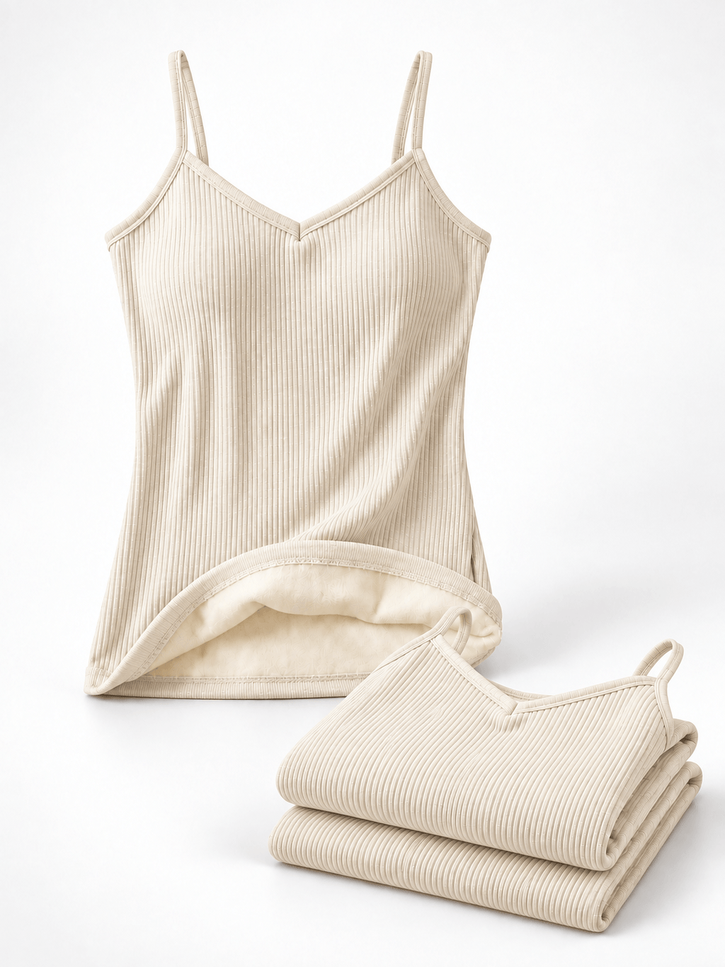 Women's Warm-Lined Ribbed Camisoles 3-Pack