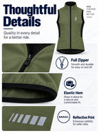 Women's Mesh-Back Cycling Wind Vest with Rear Pocket