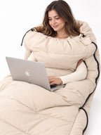 Duck-Down Cold-Weather Sleeping Bag with Arm Openings