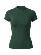 Women’s Fitted Training T-Shirt with High Neck