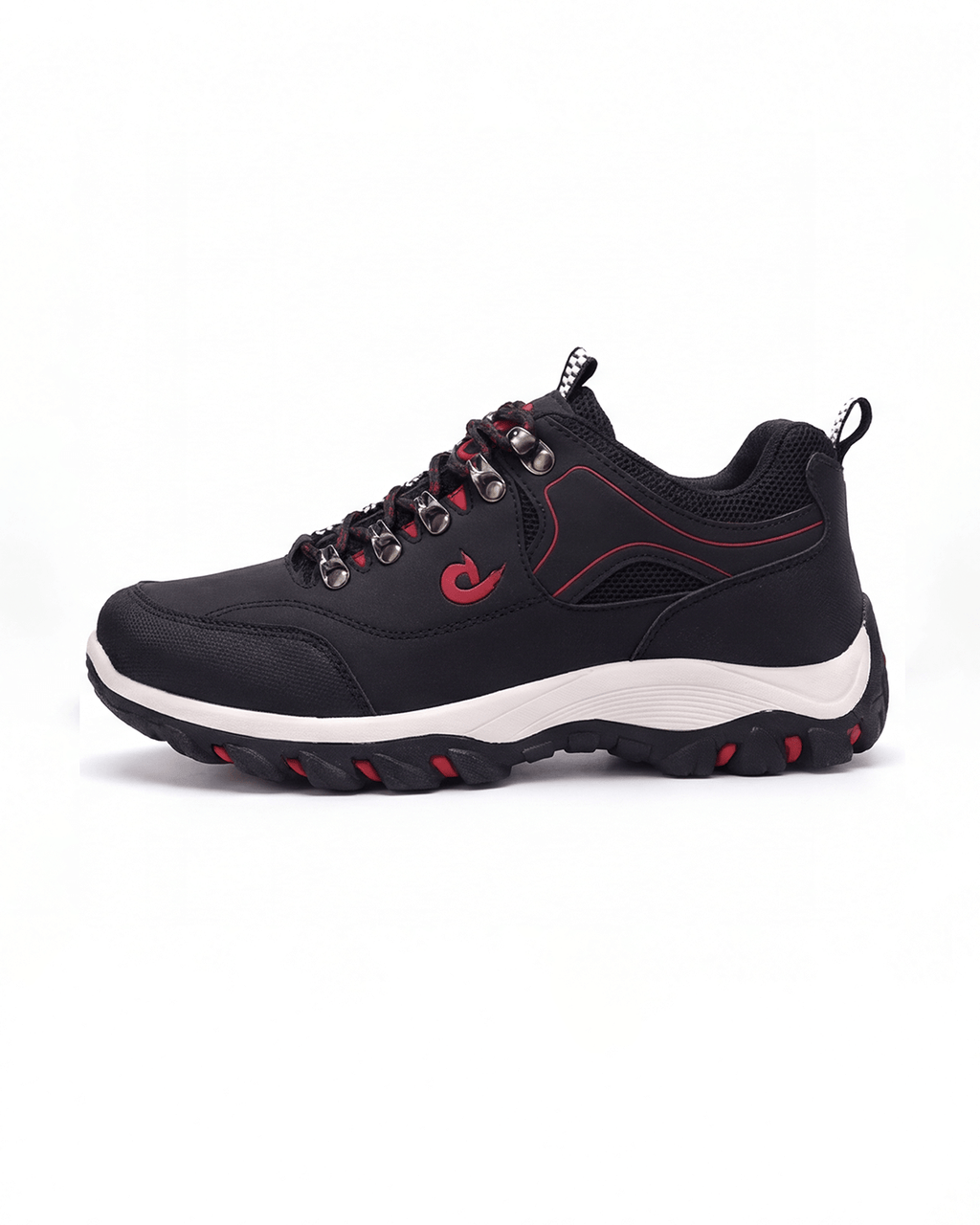 Outdoor Hiking Shoes with PU Leather-Style Upper and Lugged Sole