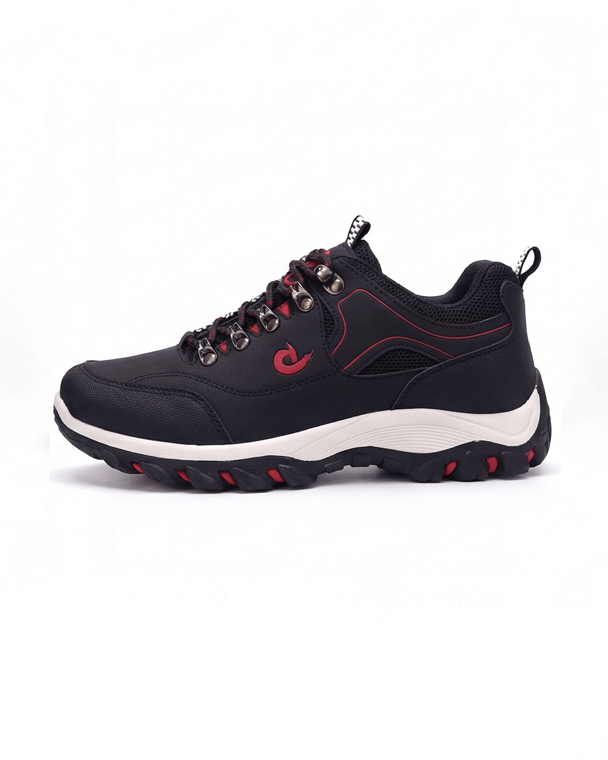 Outdoor Hiking Shoes with PU Leather-Style Upper and Lugged Sole