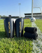 Soccer Shin Guards with Compression Sleeves Set