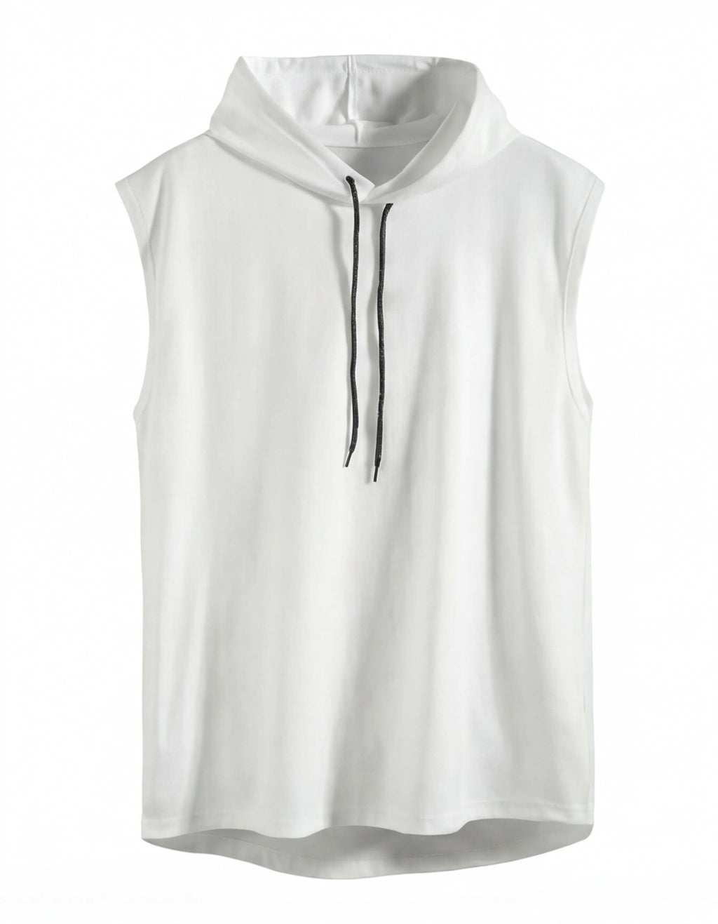 Men's Sleeveless Hoodie Training Top with Drawcord Hood