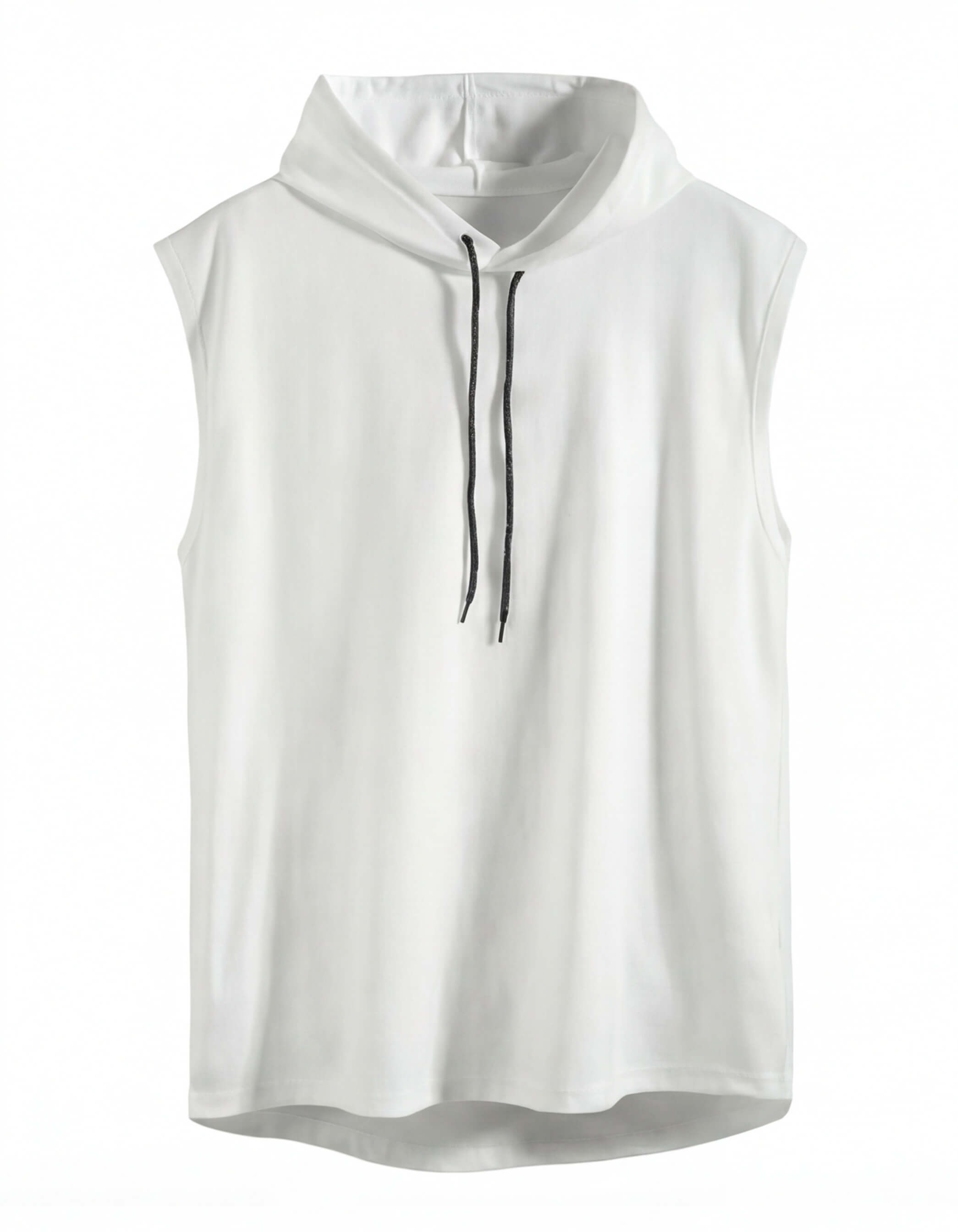 Men's Sleeveless Hoodie Training Top with Drawcord Hood