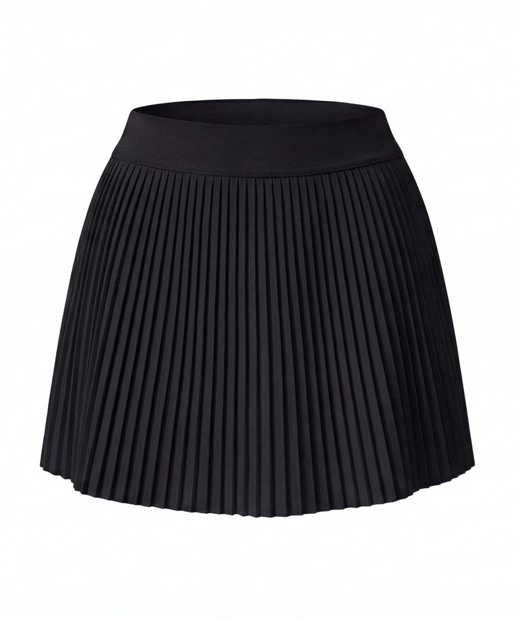 Women's Pleated Tennis Skirt with Built-In Shorts Pocket