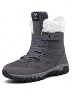 High-Cut Snow Boots with Ankle Strap