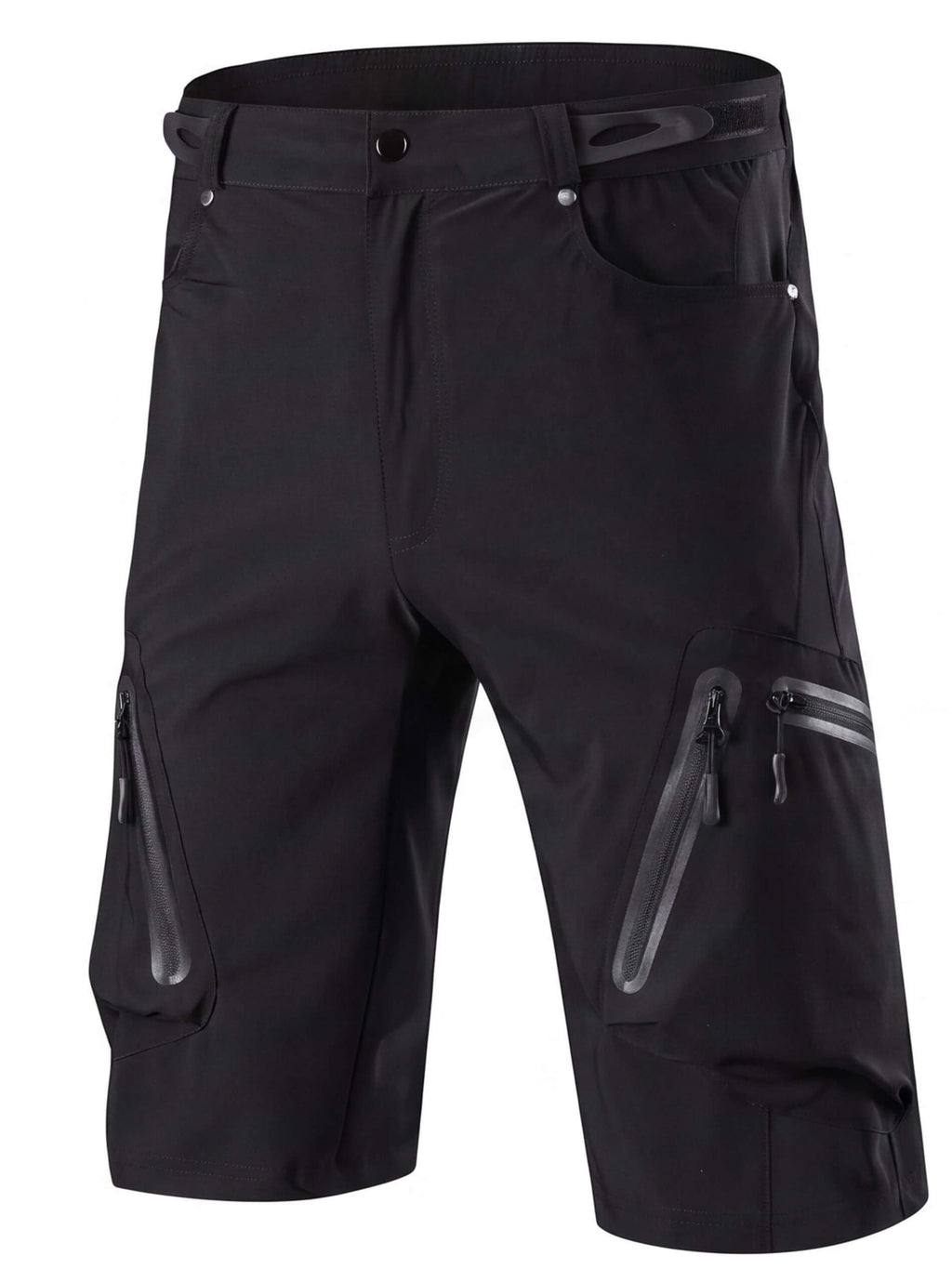 Mountain Bike Cargo Shorts with Multiple Zippered Pockets