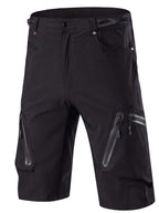 Mountain Bike Cargo Shorts with Multiple Zippered Pockets