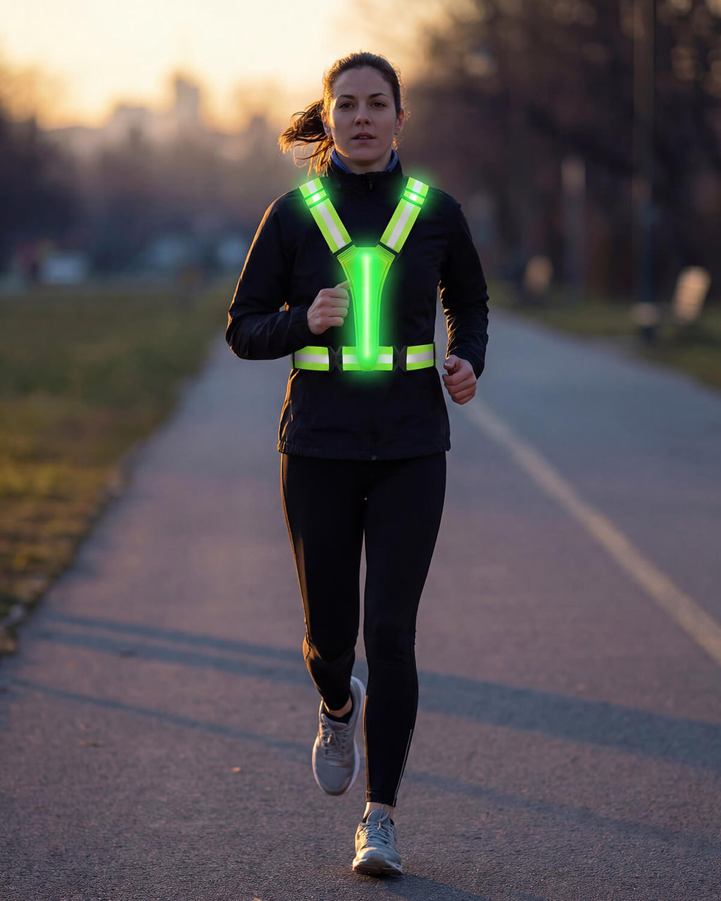 USB Rechargeable LED Reflective Running Safety Vest