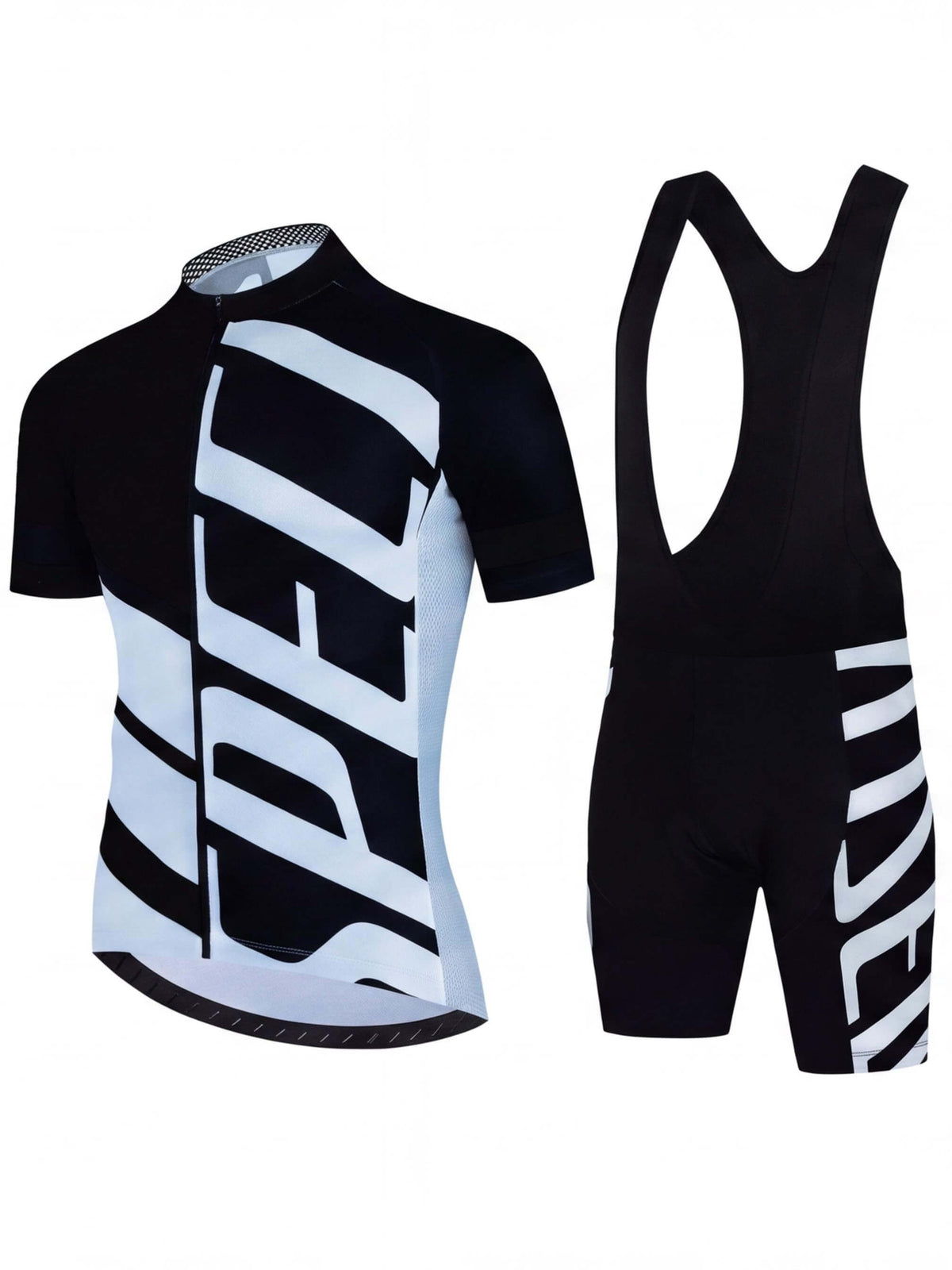 Men’s Cycling Jersey and Bib Shorts Set with Padded Seat