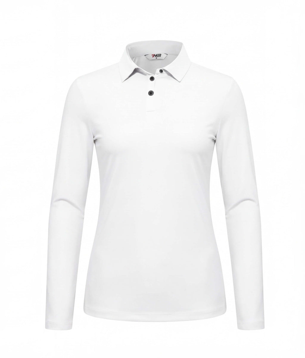 Women’s Long Sleeve Golf Polo with Half-Zip Collar