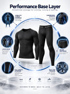 Men's Compression Base Layer Top & Tights Set