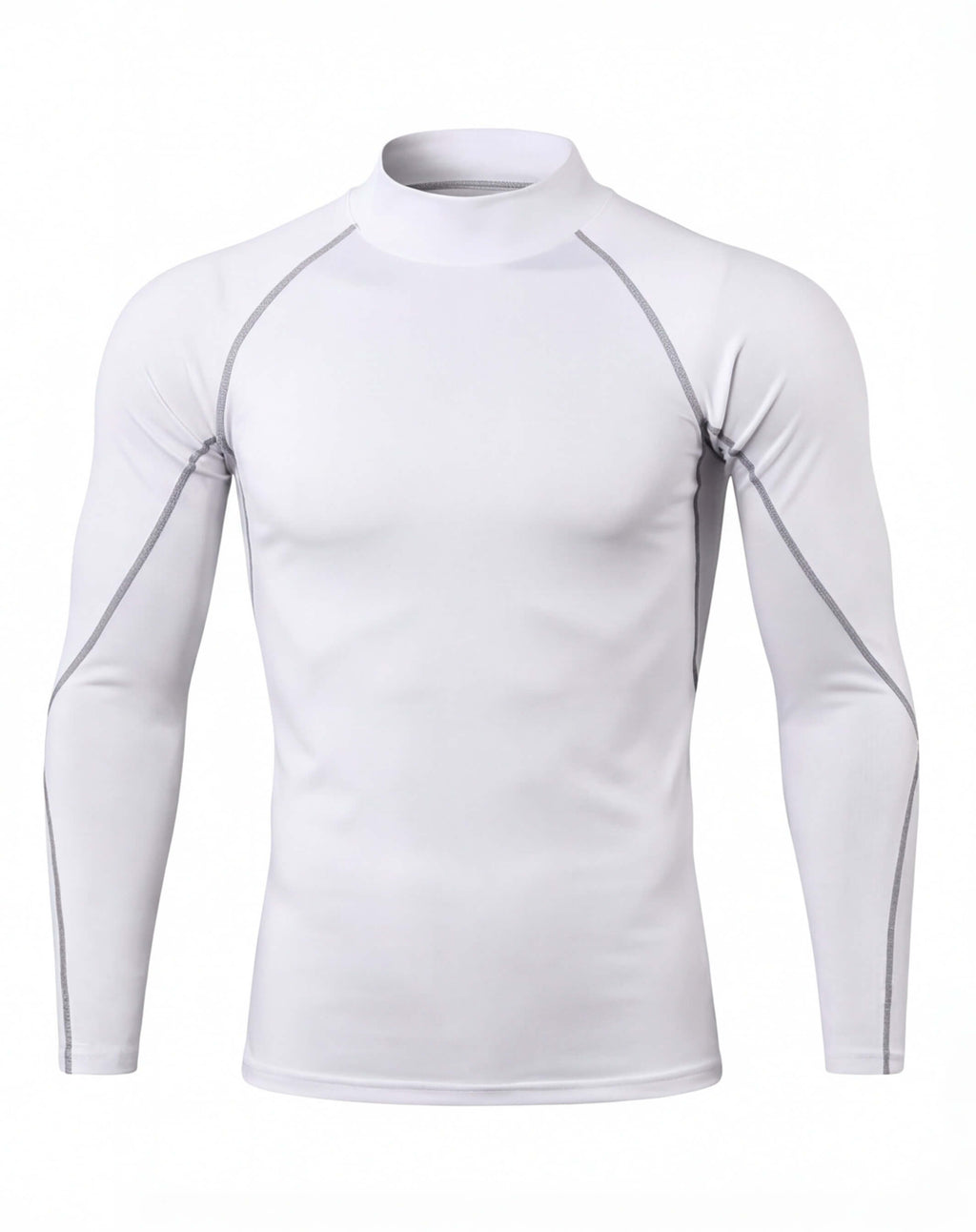 Muscle-Fit Long Sleeve Training Top with Mock Neck