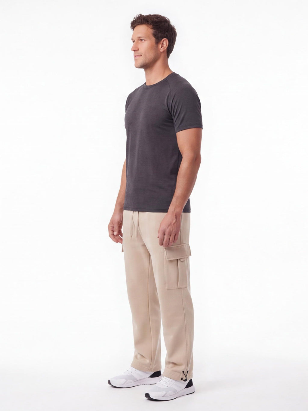Fleece-Lined Cargo Pants with Adjustable Hems