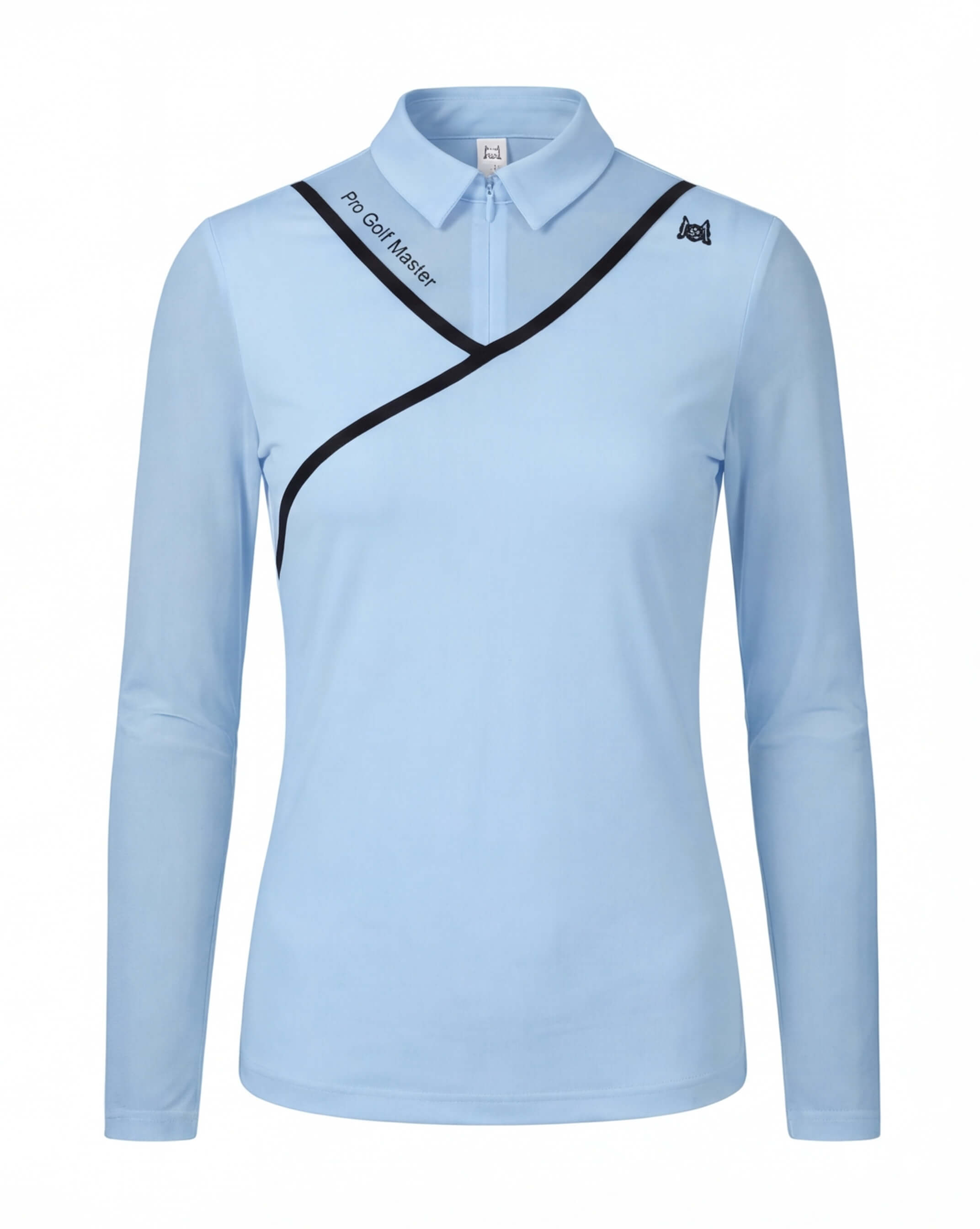 Women’s Long Sleeve Golf Polo Top with Piped Detail