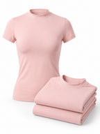 Women's Fitted High-Neck Training T-Shirts - 3-Pack