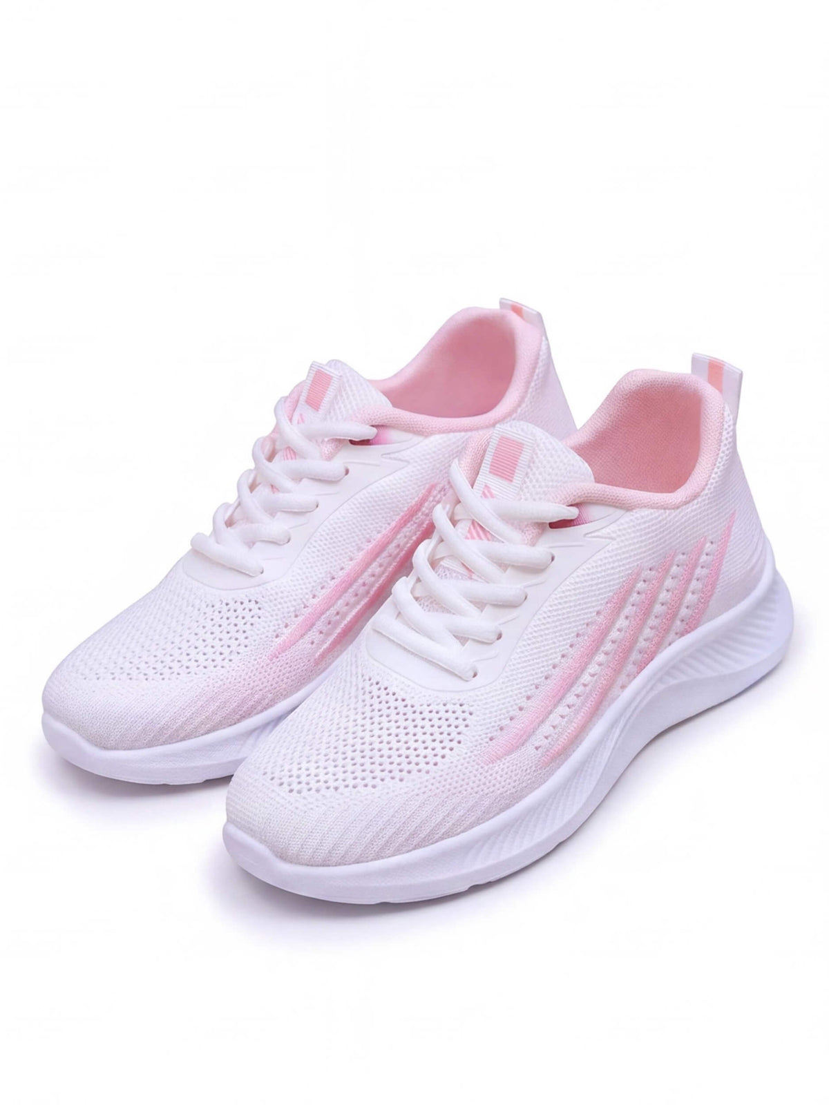 Everyday Running Shoes with Knit Upper and Heel Tabs