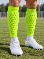 Honeycomb Padded Soccer Shin Sleeves with EVA Protection