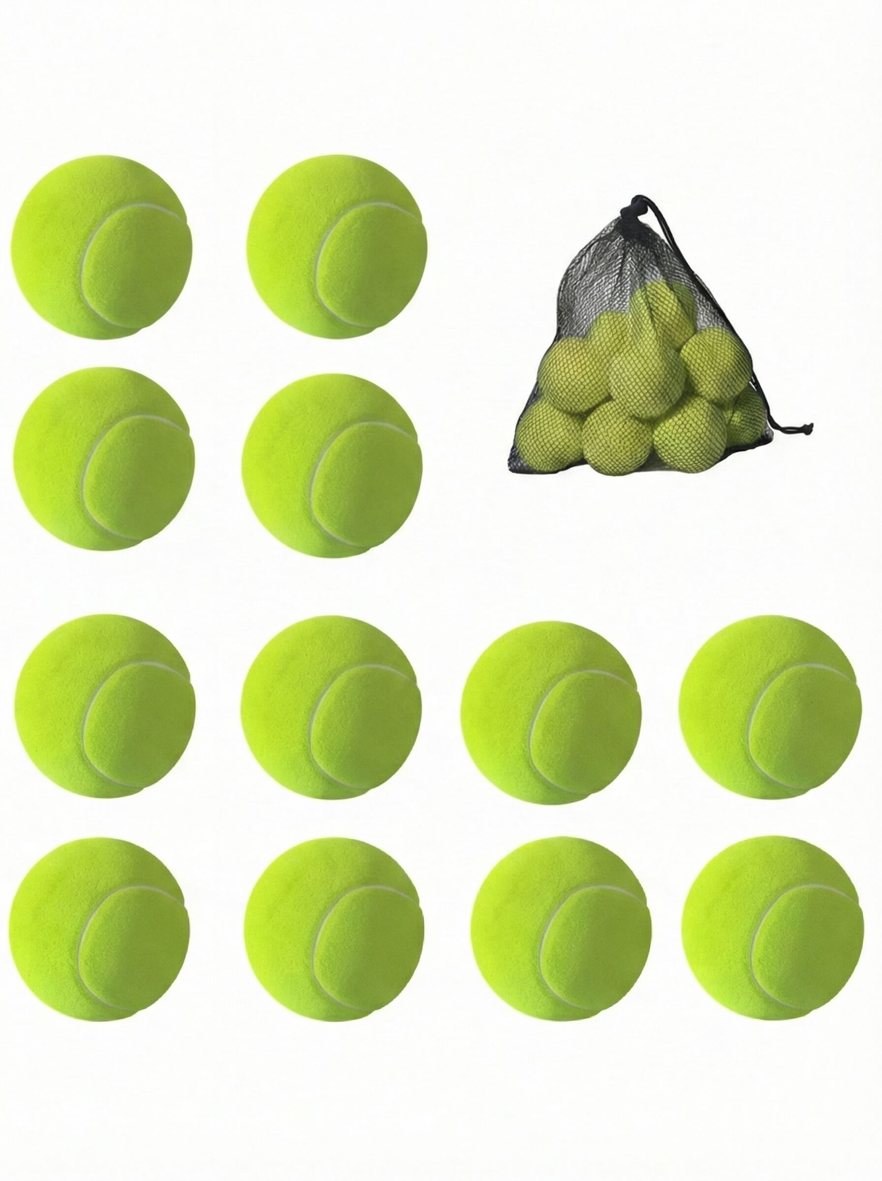12-Pack Tennis Balls with Mesh Carry Bag