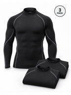 Men's Long Sleeve Compression Shirts 3-Pack