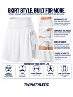 High-Waisted Pocket Skort with Built-In Shorts
