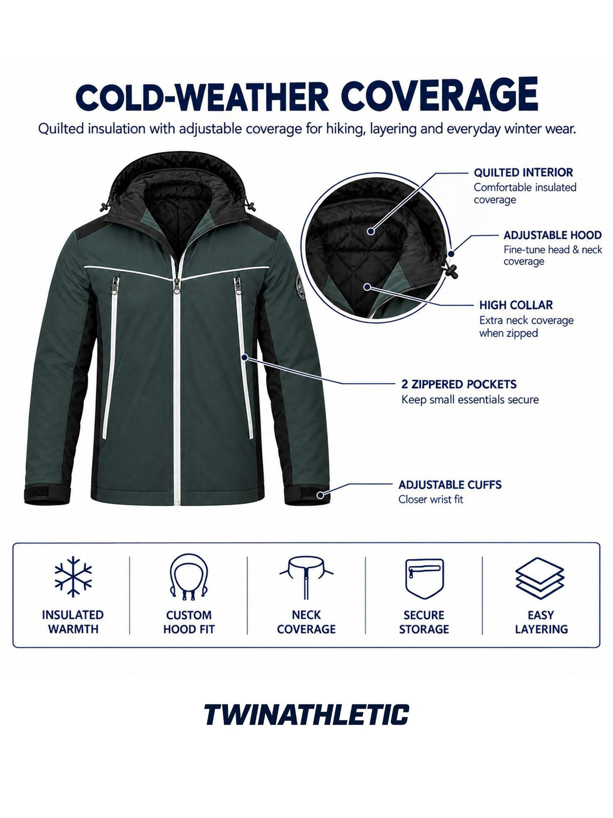 Insulated Hooded Winter Jacket