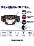 Rechargeable Motion-Sensor LED Headlamp