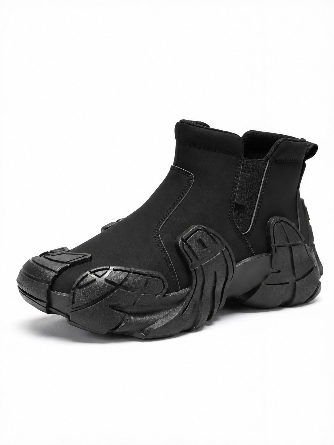 Chunky Slip-On Ankle Sneakers with Sculpted Sole