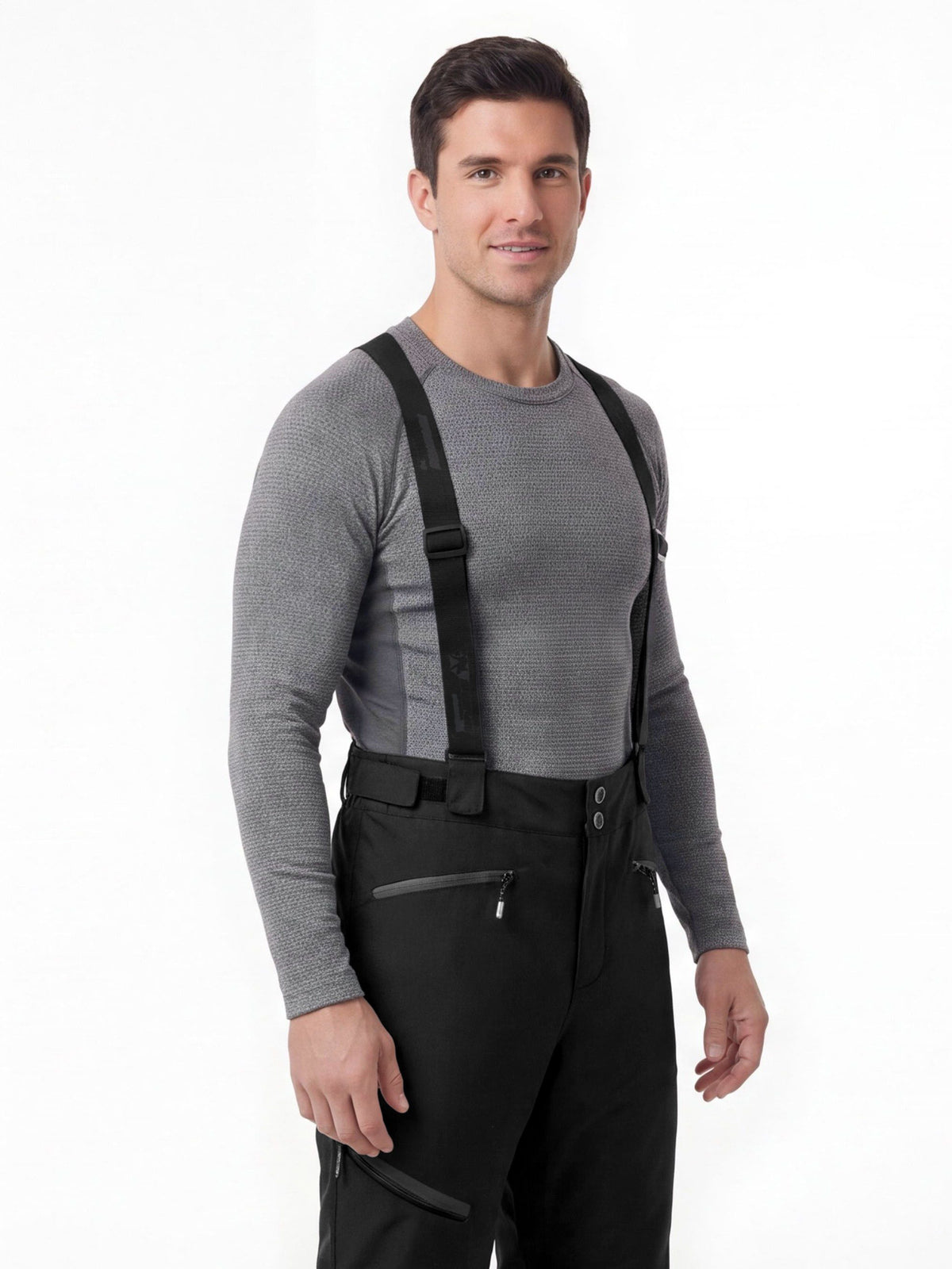 Insulated Snow Pants with Detachable Suspenders