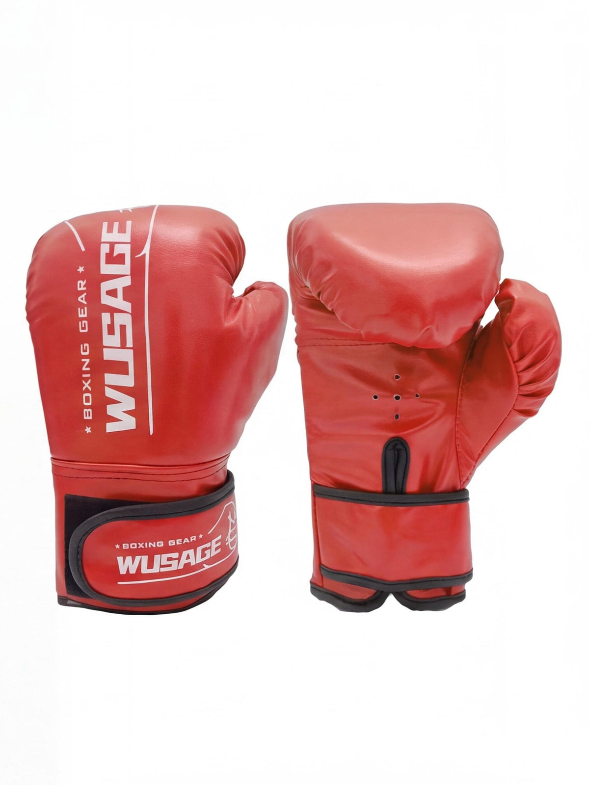 Boxing Training Gloves with Wraparound Wrist Closure